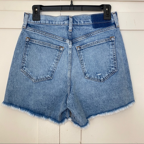 Abercrombie & Fitch High Rise Raw Hem Dad Shorts Size 26 - Picture 7 of 7